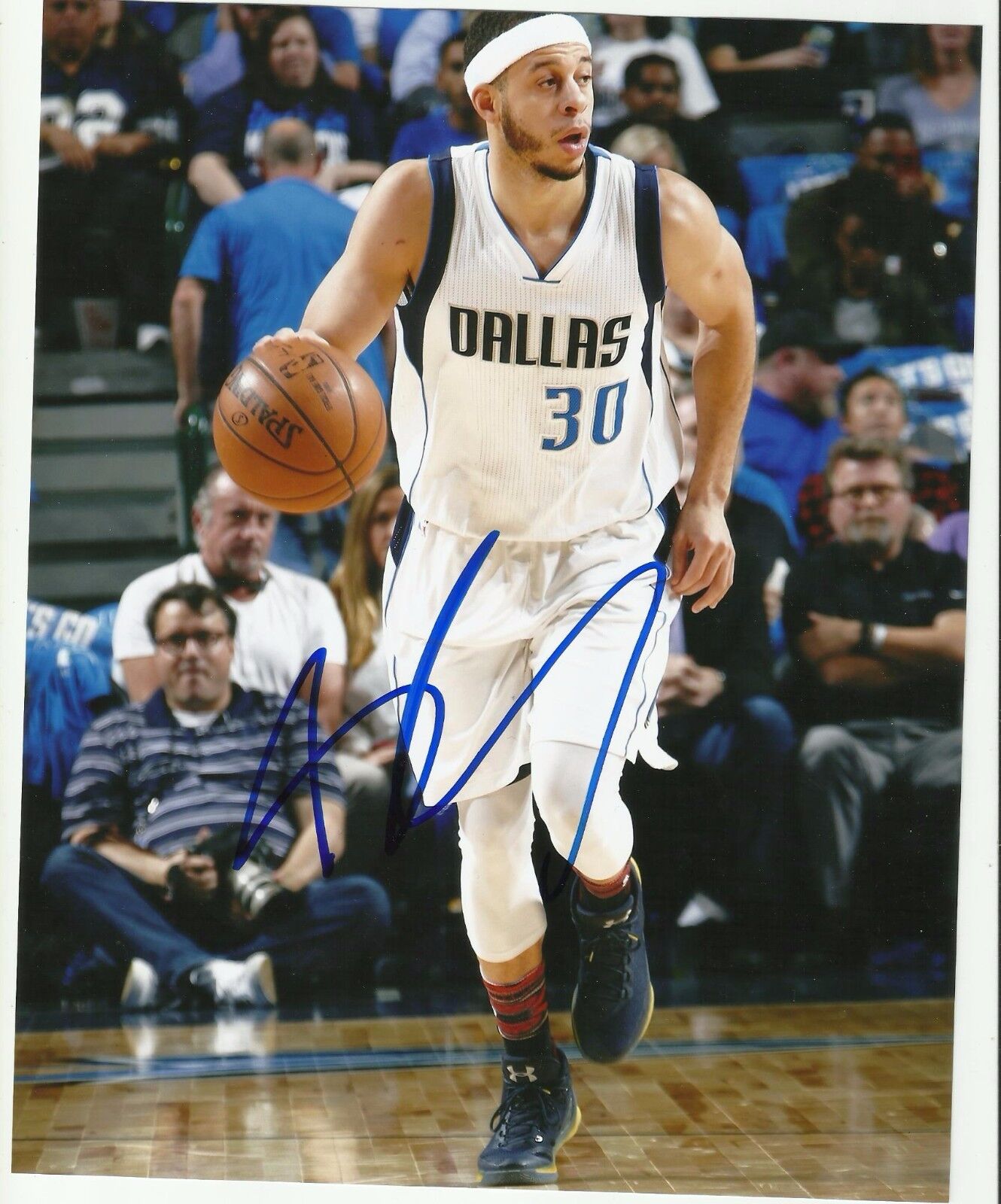 Dallas Mavericks SETH CURRY Signed 8x10 Photo Poster painting