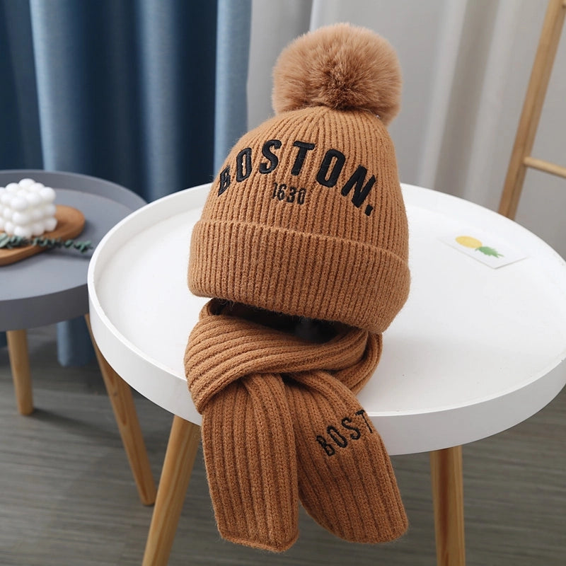 Kid’S Casual Vintage Style Letter Printing (Printing) Wool Cap