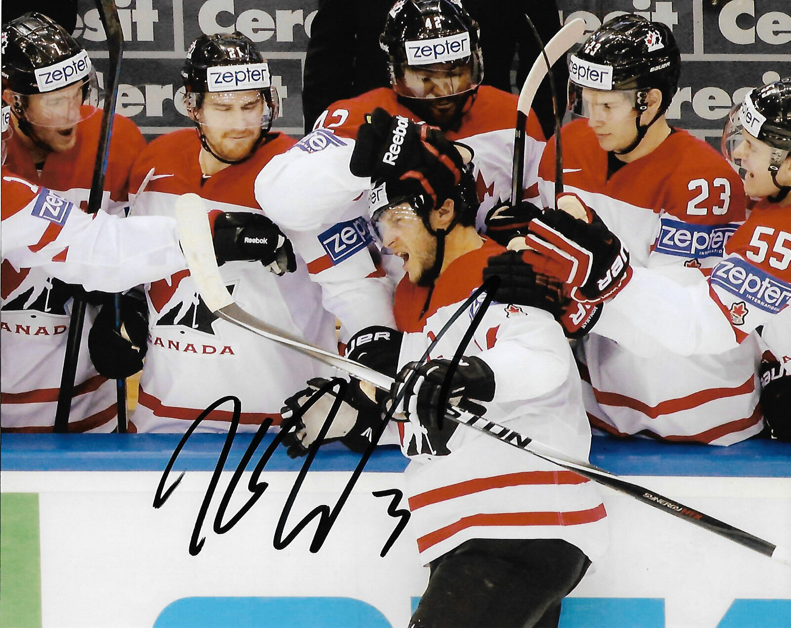 Team Canada Kevin Bieksa Signed Autographed 8x10 Photo Poster painting COA B