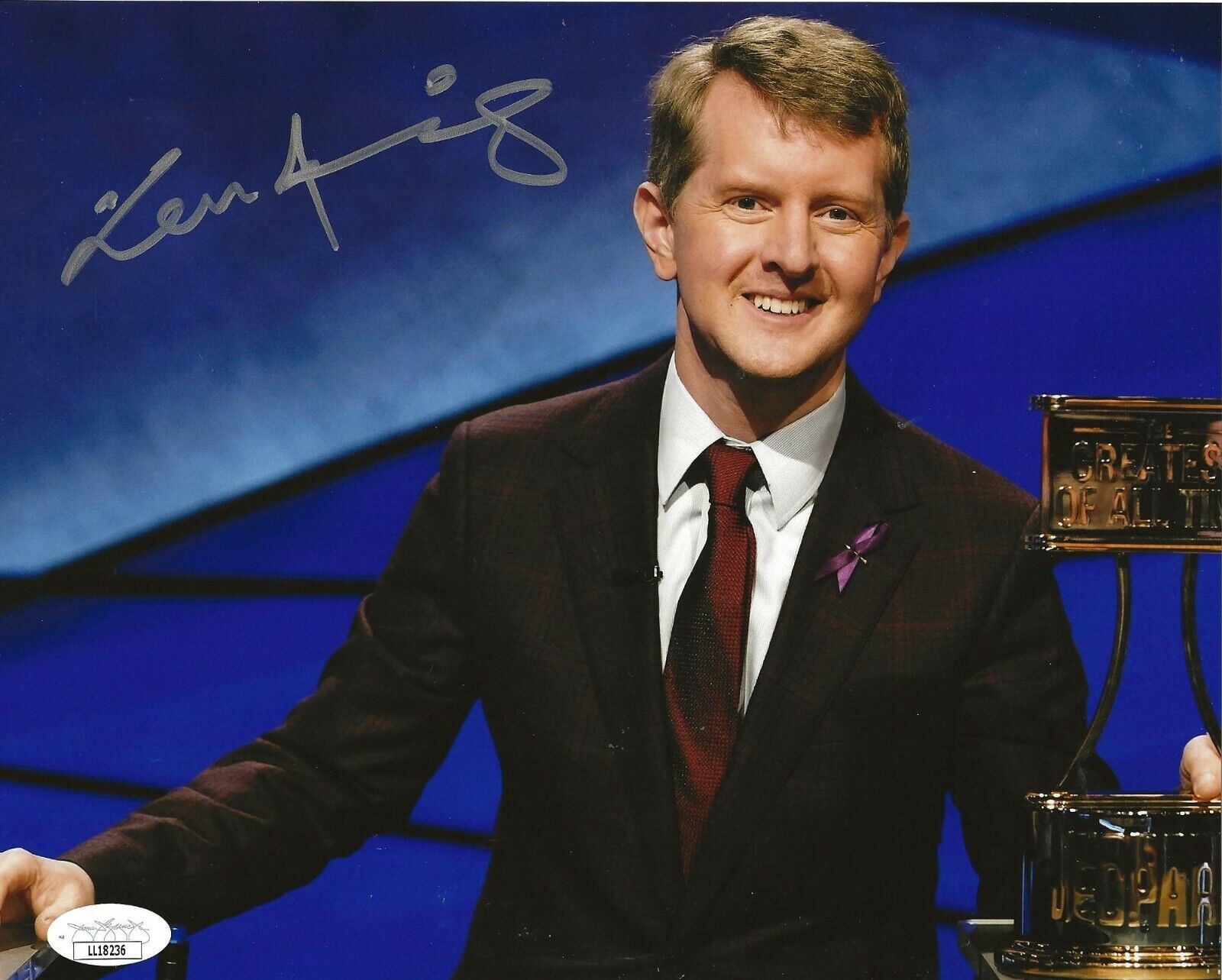 Ken Jennings signed Jeopardy 8x10 Photo Poster painting autographed 3 JSA Certified