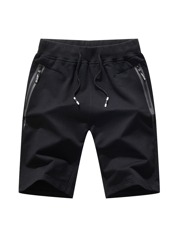 Men's Stylish Casual / Sporty Active Shorts Drawstring Pocket Elastic Waist Knee Length Pants Sports Outdoor Daily Inelastic Solid Color Comfort Breathable Mid Waist ArmyGreen Black Deep Blue Light