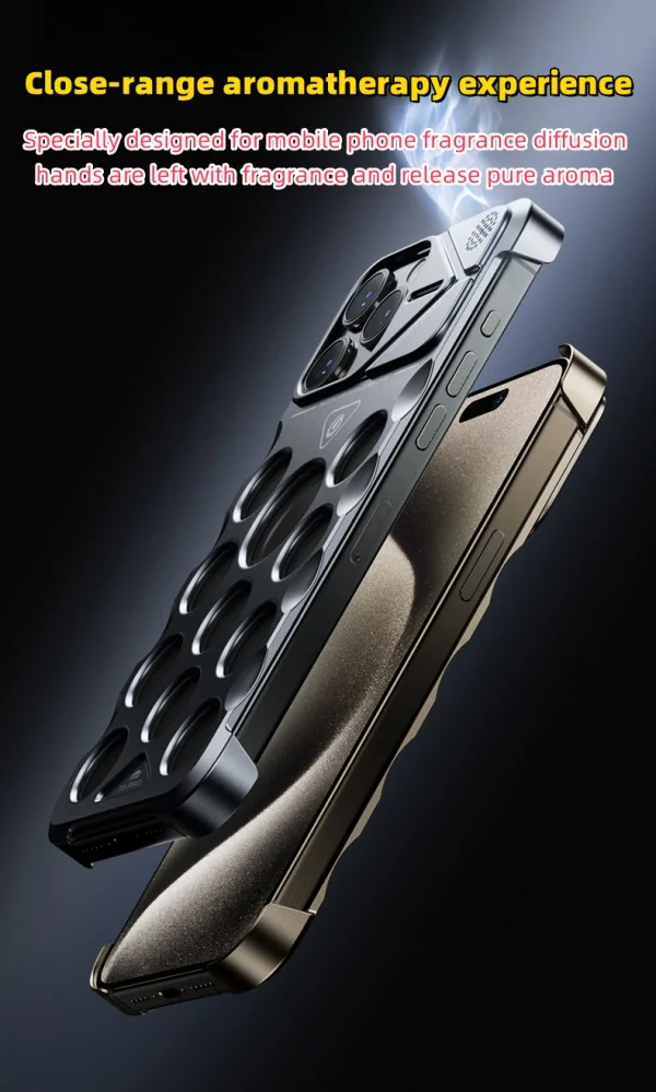 Apple Metal Aromatherapy Shockproof Hollow Phone Case