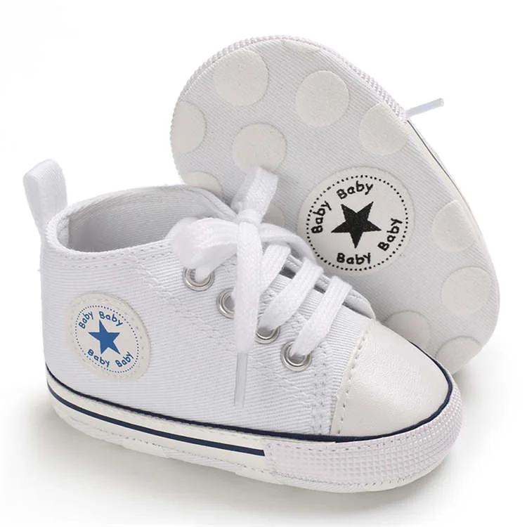 Baby Boys Girls First Walkers Shoes Infant Toddler Soft Sole Anti-slip Baby Shoes Newborn Canvas Baby Sports Sneakers Shoes