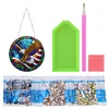5D Diamond Painting Double Sided Effect  Stained Glass Panel Decorative Home Garden Decoration Hanging Kit(Eagle)