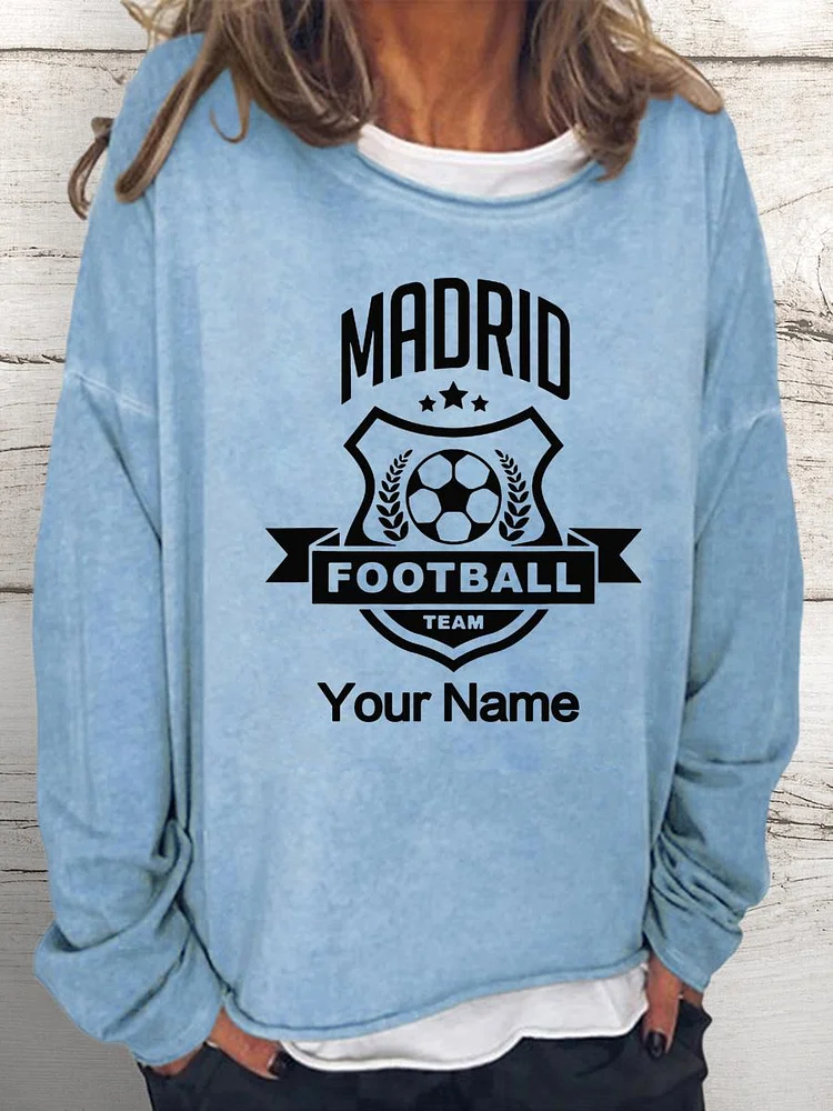 football Women Loose Sweatshirt-Annaletters