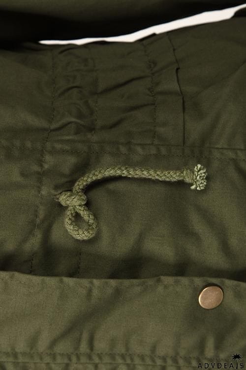 Fuzzu Drawstring Parka Coat