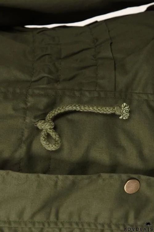 Fuzzu Drawstring Parka Coat