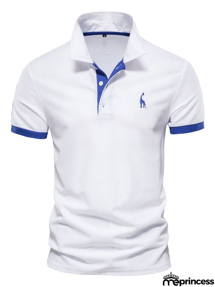 Men's Casual Slim Fit Short Sleeve Polo Shirt