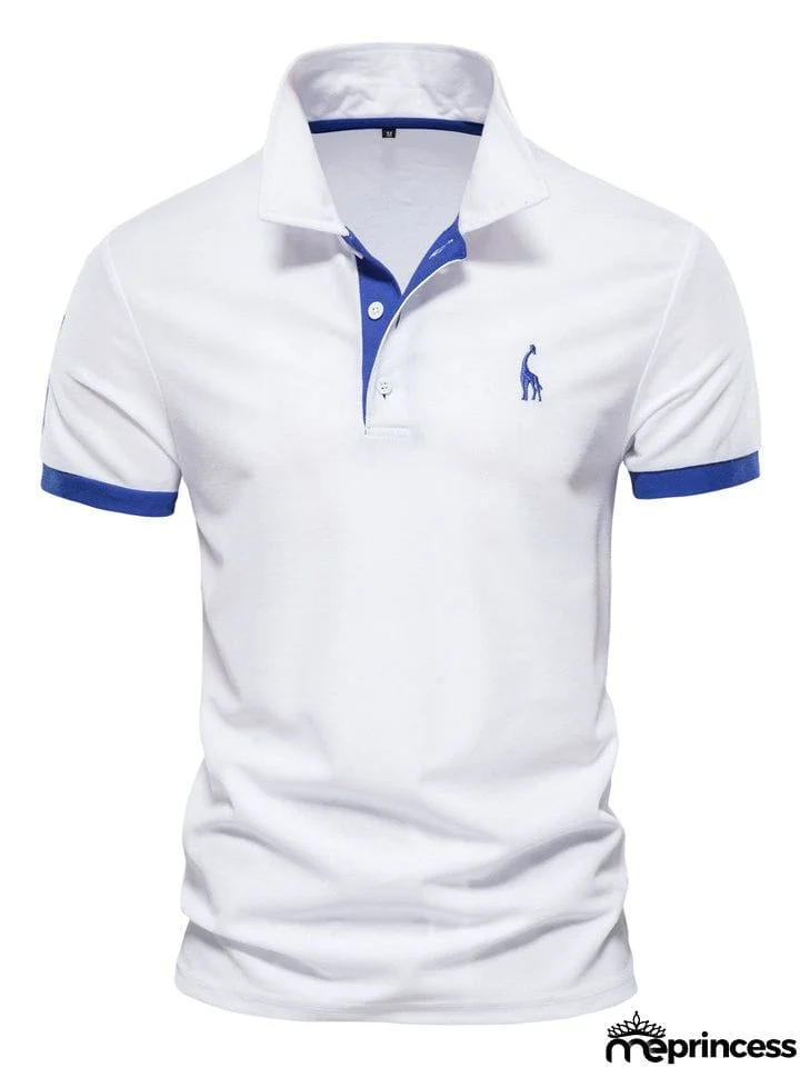 Men's Casual Slim Fit Short Sleeve Polo Shirt