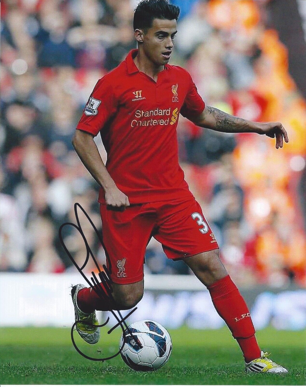 JESUS FERNANDEZ SUSO SIGNED AUTOGRAPHED 8X10 Photo Poster painting LIVERPOOL FC SPAIN #4