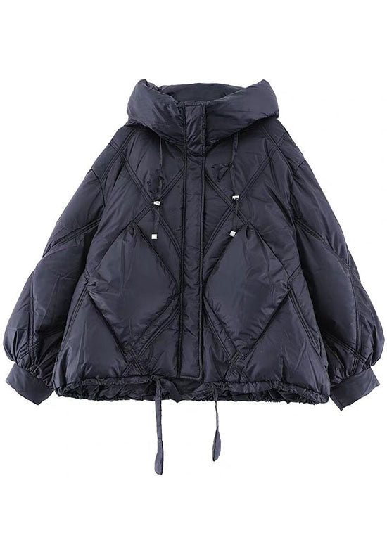 Unique Khaki hooded Pockets Fox collar Winter Duck Down coat main image 0