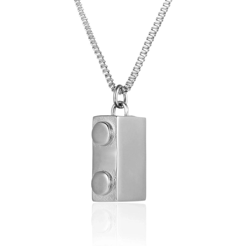 Minimalist Commute Solid Color 304 Stainless Steel Polishing 18K Gold Plated Men's Pendant Necklace