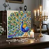 Framed Diamond Painting - Special Shaped - Peacock (25x25cm)
