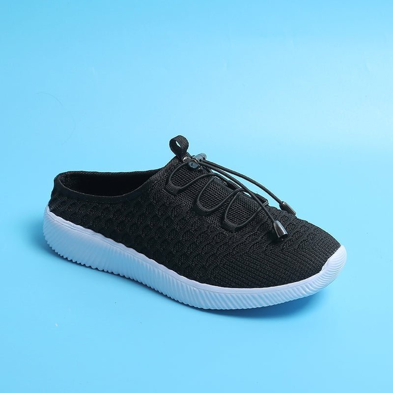 Mesh Breathable Comfortable Slip-on Walking Shoes, Lightweight Lace Up Casual Sneakers
