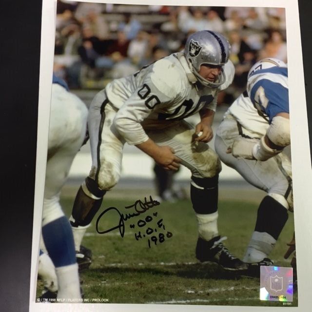 Jim Otto HOFer Oakland Raiders Signed 8x10 Photo Poster painting with COA