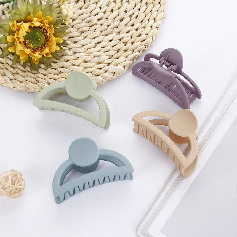 Milk Tea Color Grab Clip Girl’s Hair Grab Head Shark Clip Summer Hair Clip Hair Accessories