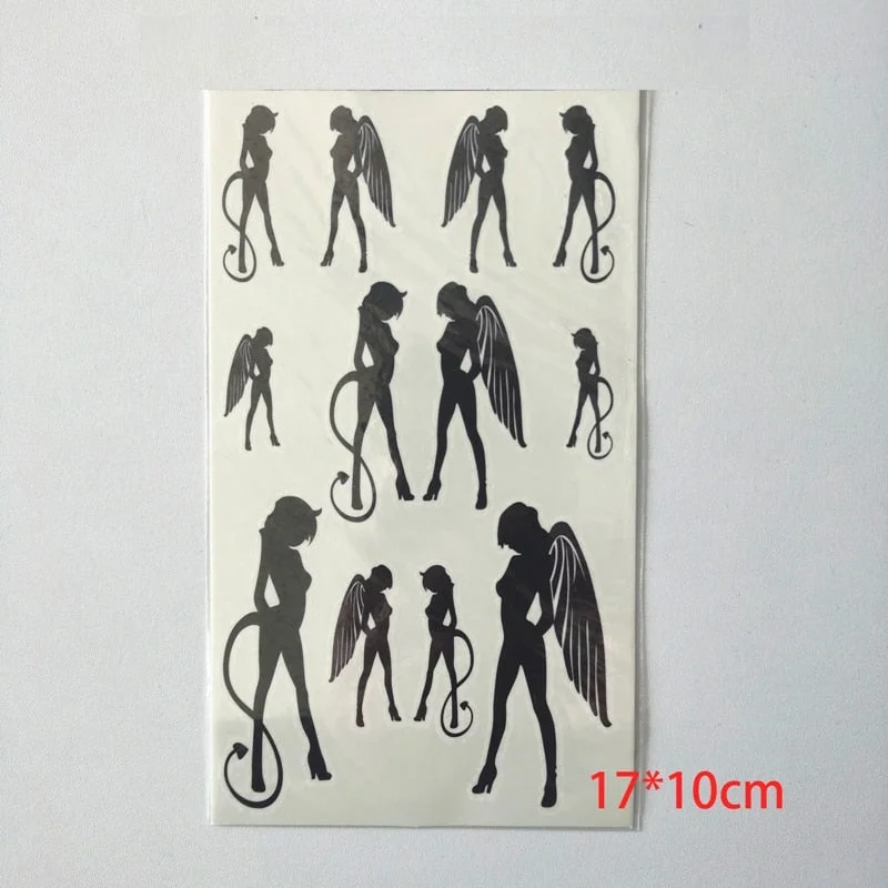 Waterproof Temporary Tattoo Sticker Sexy Thigh Love Sick English Words Gothic Water Transfer Fake Tatto Flash Tatoo for Women