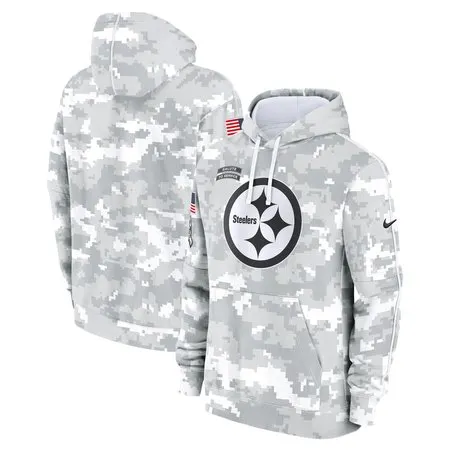 Men's Pittsburgh Steelers  Arctic Camo 2024 Salute to Service Club Fleece Pullover Hoodie