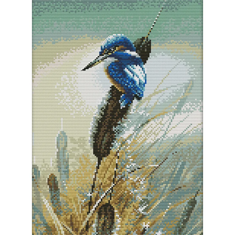 Joy Sunday Kingfisher On River 14Ct Stamped Cross Stitch 37*28Cm