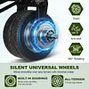 [US Local Warehouse] 2-in-1 Wagons Carts Foldable 440lbs Capacity Folding Chair Cart with All-Terrain Wheels Beach Wagon for  Sports Garden Camping (Green)