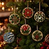 6pcs/set DIY Diamond Special Shape Pearl Art Hanging Wooden Christmas Tree Ornament Kit