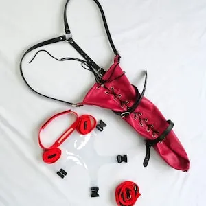 pornhint Pornhint Smother Harness With Corset Arm Restraints