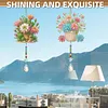 2pcs Cacti and Succulents DIY Acrylic Diamond Painting Wind Chime for Adult 5D Diamond Painting Suncatcher with Crystal Pendant Double Sided Hanging Diamonds Art Paint Ornament Gift for Home
