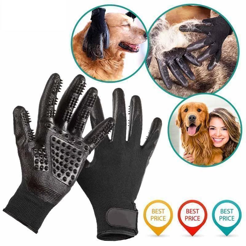 Smiledeer Pet Grooming Gloves, For Cats, Dogs & Horses