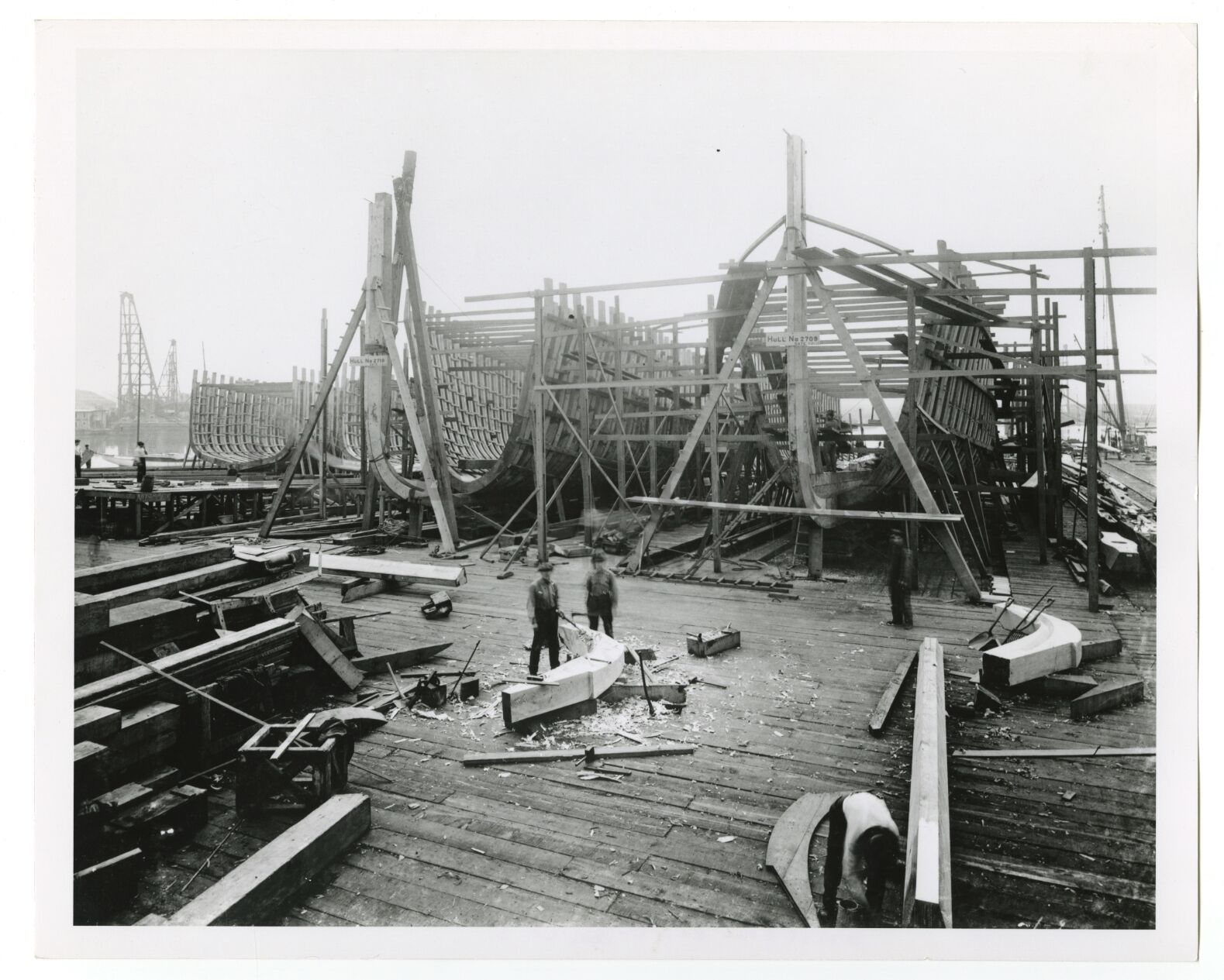 Classic Shipbuilding - Vintage 8x10 Publication Photo Poster paintinggraph - Stone's Boat Yard