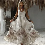 Women's Heavy-duty Floral Vintage Camisole Dress - Image 2