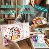 2027-2028 Two-Year Diamond Painting Calendar Kit, 13 Exquisite Multicolor Butterfly And Floral Illustrations, Large Size Desk Calendar, Mosaic Art Coil-Bound Desktop Planner