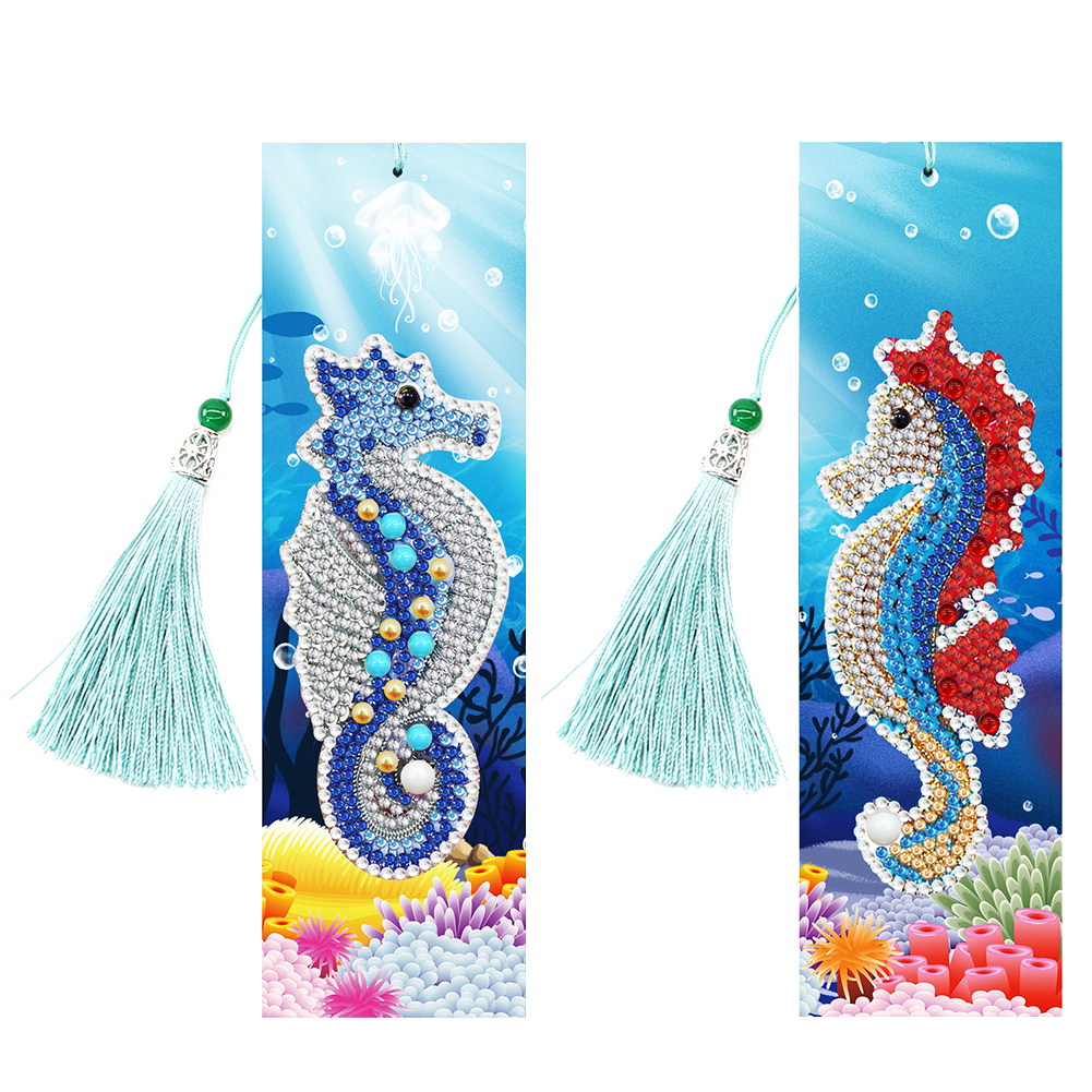 

2pcs Hippocampus - 5D DIY Craft Bookmark, 501 Original