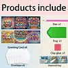 6PCS Diamond Painting New Year Greeting Cards Postcards with Envelopes