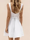 Square-Neck Condole Belt Mini Dress