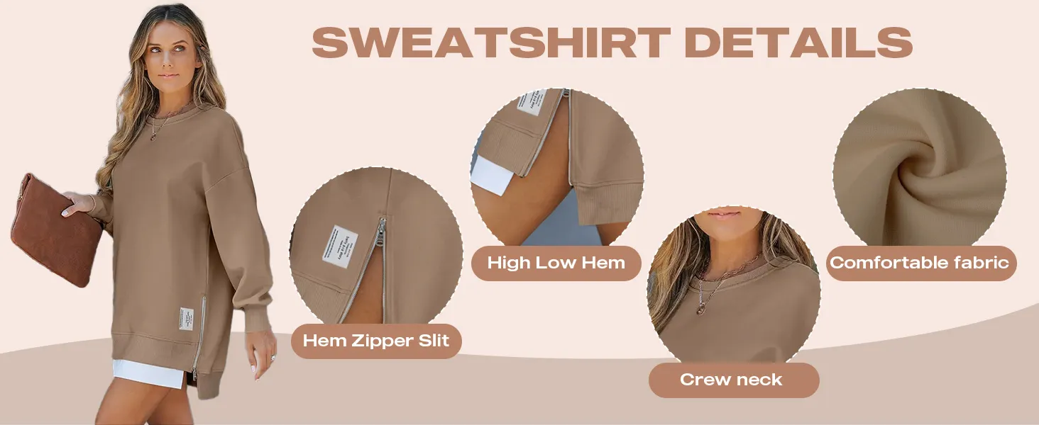 ChicMe Women Sweatshirt Casual Pullover Long Sleeve Tops Fashion Outfits