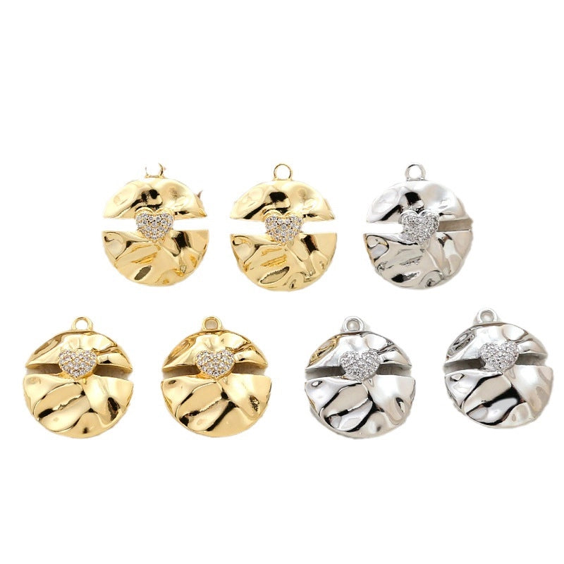 1 Piece Copper Zircon Irregular Pendant