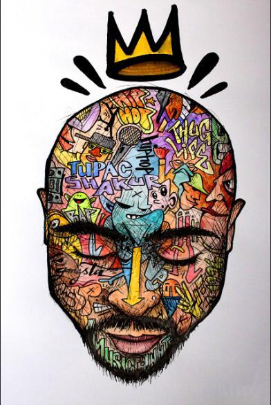 Fashion West Coast Hip Hop Tupac Music Poster and Prints Canvas Painting on Wall Art 2PAC Picture for Home Room Decoration