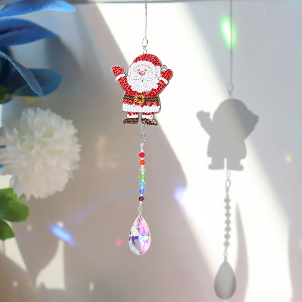 DIY Diamond Painting Sun Catcher - Santa Claus