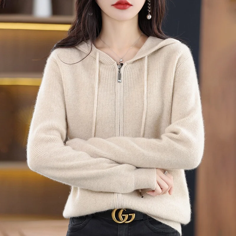 Ueong Ueong 2023 Pullover Women's Sweater Hoodie Coat Zipper Fleece Sweater