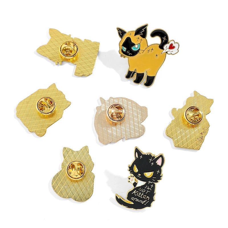 Cute Pin Cat Alloy Enamel Unisex Brooches