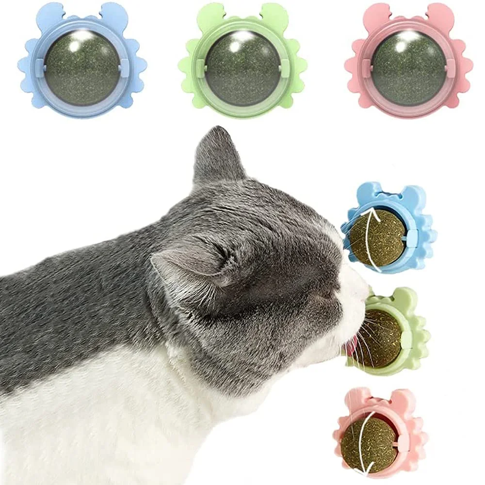 Natural Catnip Rotating Interactive Cat Toys