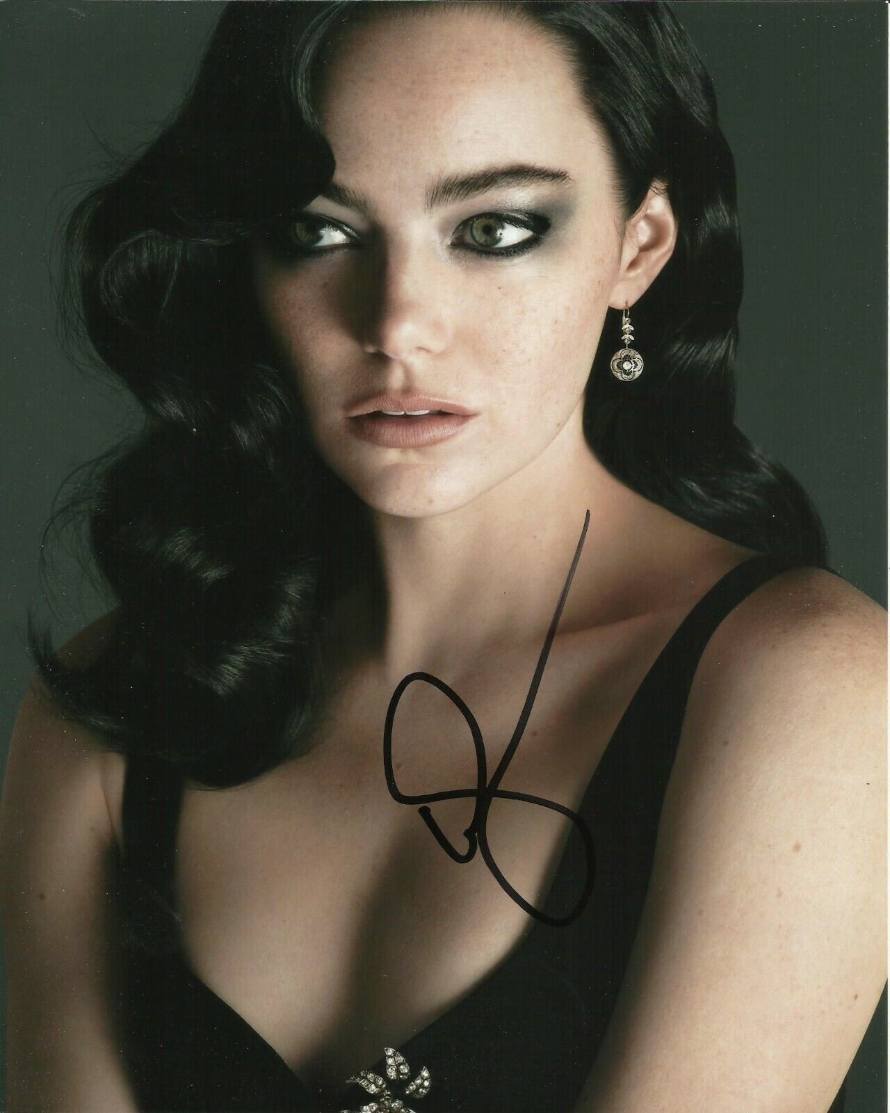 EMMA STONE SIGNED SEXY Photo Poster painting UACC REG 242 (6)