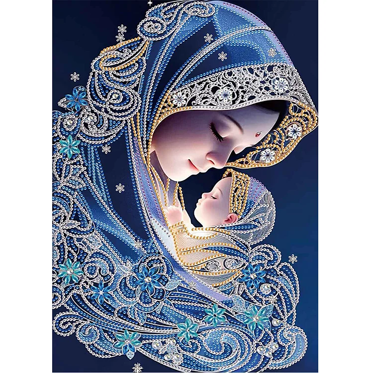 Our Lady 30*40cm (Canvas) Special Shaped Drill Diamond Painting gbfke