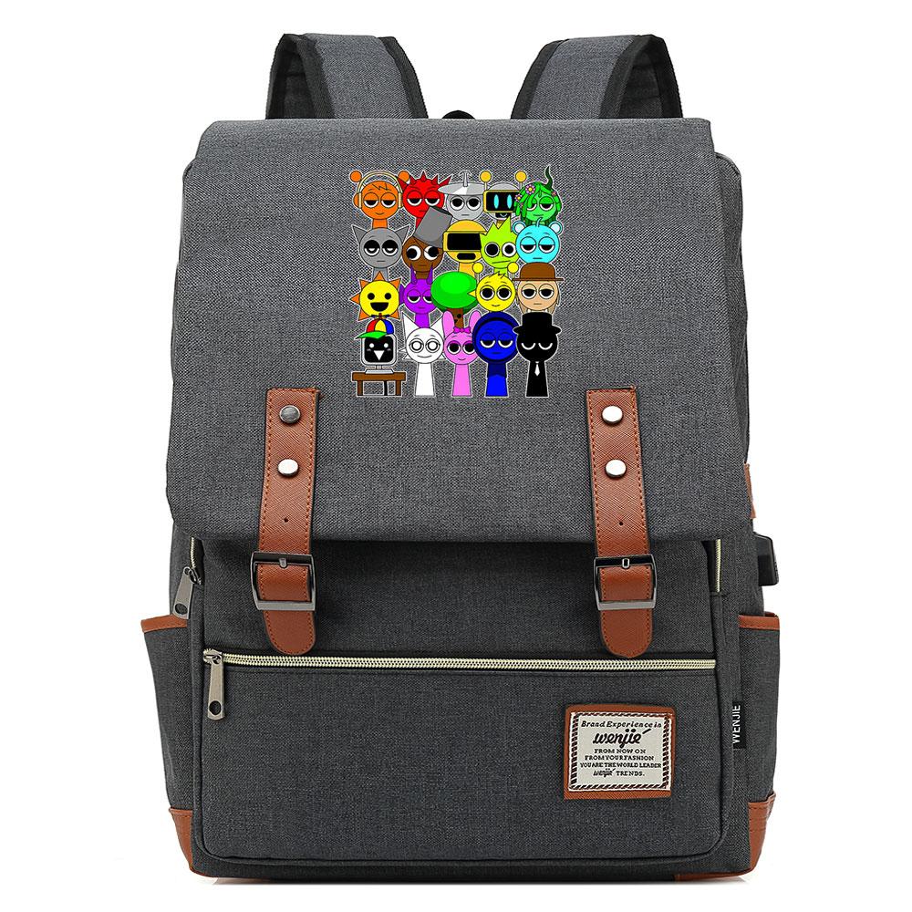 Mayoulove Sprunki Backpack Lightweight Design Durable for School and Outdoor Activities-Mayoulove