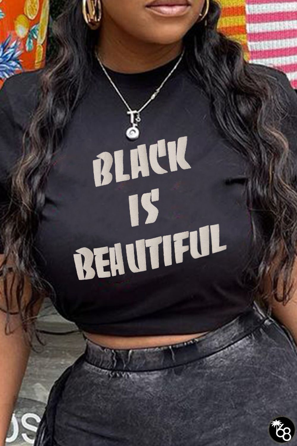 Casual Street Print Patchwork Letter O Neck T-Shirts | 168DEAL