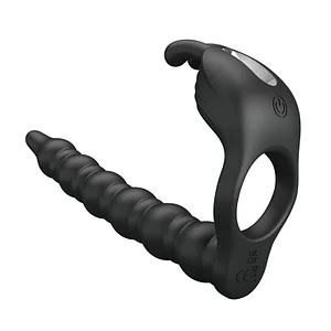 Blackney 7 Vibration Cock Ring With Strap On Dildo