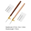 Brown Crochet Hook Handmade Craft French Tambour Hooks Household Sewing Supplies