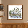 Fishing - 14CT Stamped Cross Stitch 17*17cm/6.69*6.69in(Brand)