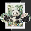 Gr&uuml;ner Panda DIY, teilweise Diamantperlen-Malerei-Kunstsets, 30x40cm, Spezialform-Perlengem&auml;lde, Bildkunst, Bastelarbeiten f&uuml;r Wanddekoration zu Hause