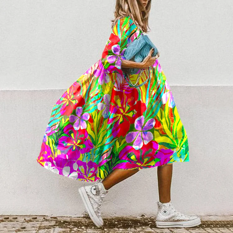 Floral Print Midi Dress